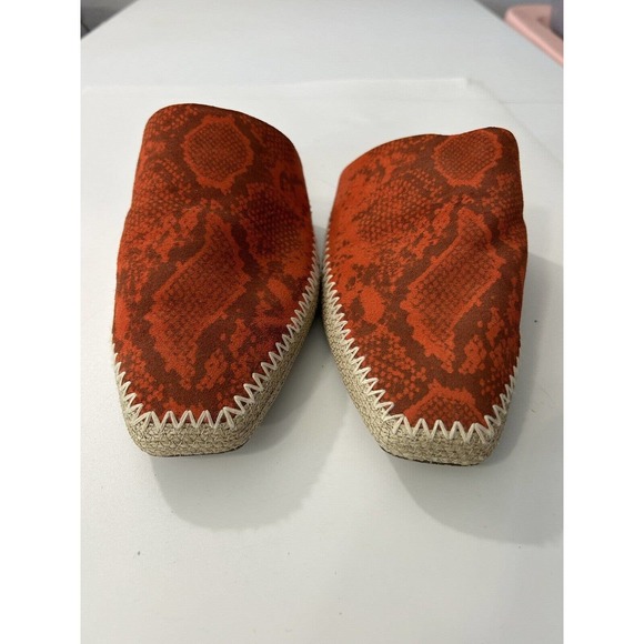 27 EDIT Naturalizer Candice Snake Print Orange Python Slip On Mules Size 9 - Picture 5 of 8